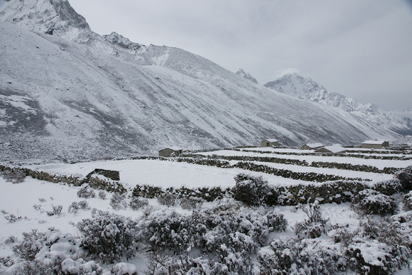 Deserted Winter Farmhouses, towards Dingboche