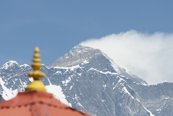 Sagarmāthā  (Mt Everest) from Syangboche Panorama Hotel, Namche Bazaar