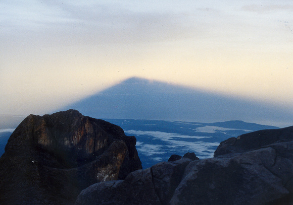Mount Kinabalu dawn, with Sulaman Harbour